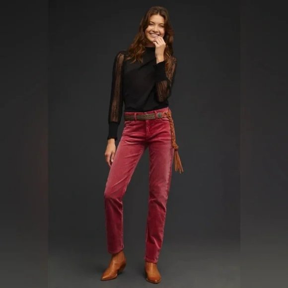 Anthropologie Pants - Anthropologie Pilcro Mid-Rise Slim Boyfriend Cropped Corduroy Jeans